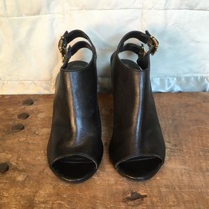 Steve Madden Leather Peep-Toe Heels